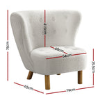 Artiss Felista Sherpa Armchair – White