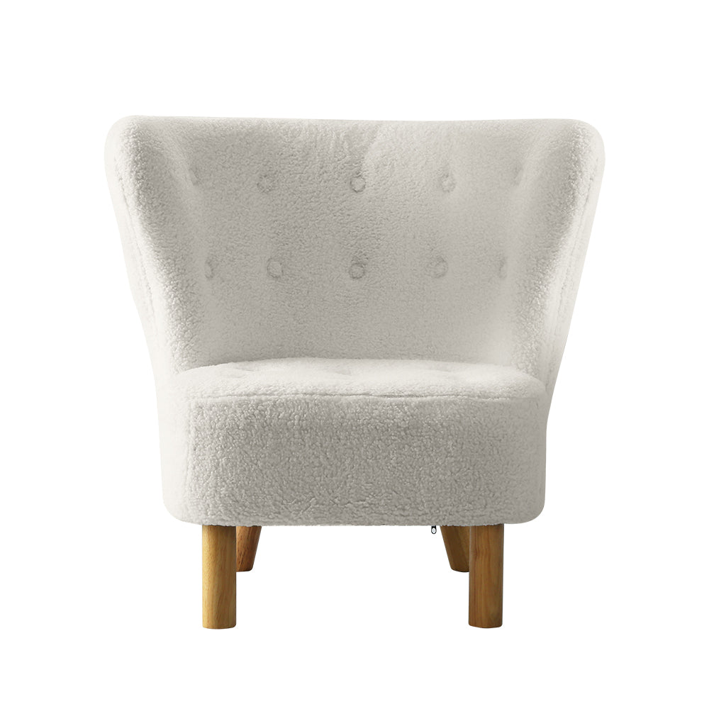 Artiss Armchair Lounge Accent Chair Armchairs Couch Chairs Sofa Bedroom White