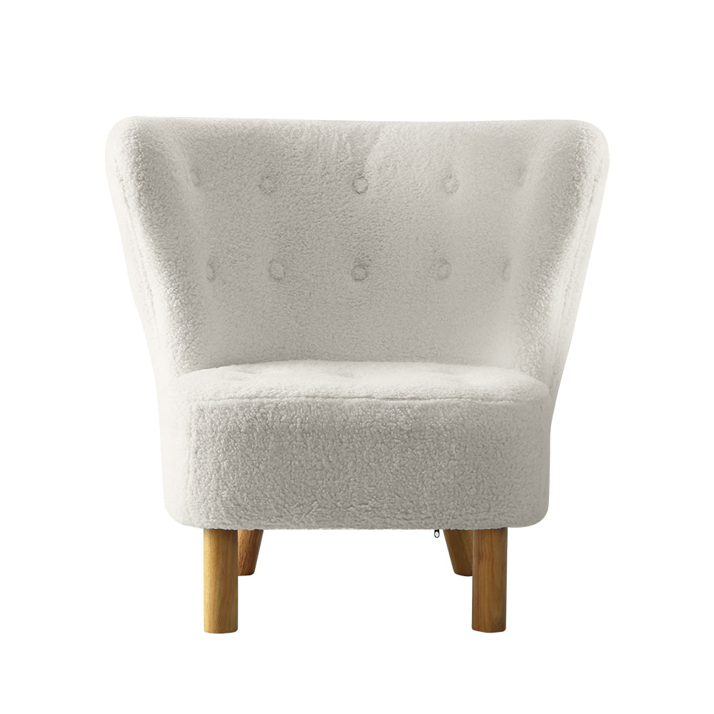 Artiss Felista Sherpa Armchair – White