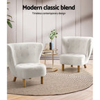 Artiss Felista Sherpa Armchair – White
