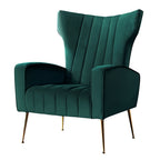 Artiss Kate Velvet Armchair – Green