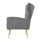 Artiss Kate Velvet Armchair – Grey