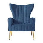 Artiss Armchair Lounge Accent Chairs Armchairs Chair Velvet Sofa Navy Blue Seat