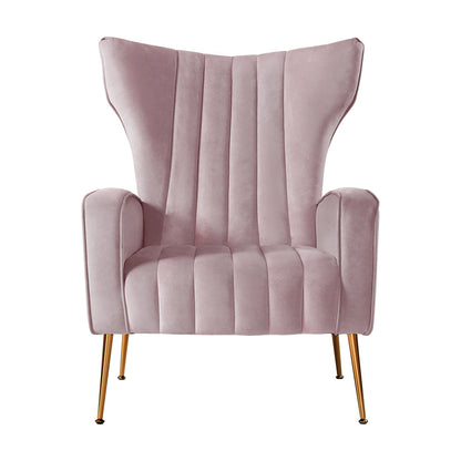 Artiss Armchair Lounge Chair Accent Armchairs Chairs Velvet Sofa Pink Seat
