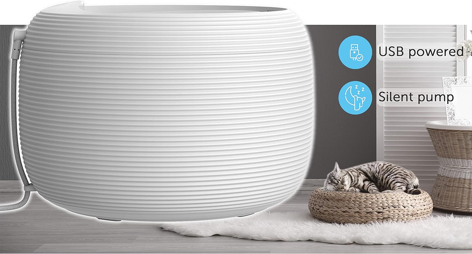 Smart Pet Water Fountain for Cats &amp; Dogs, 2.5L