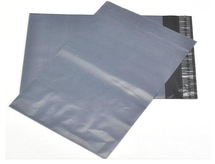 100 Bulk Buuy Pack - 400x300 mm GREY PLASTIC MAILING SATCHEL COURIER BAG POLY POSTAGE SHIPPING POST SELF SEAL