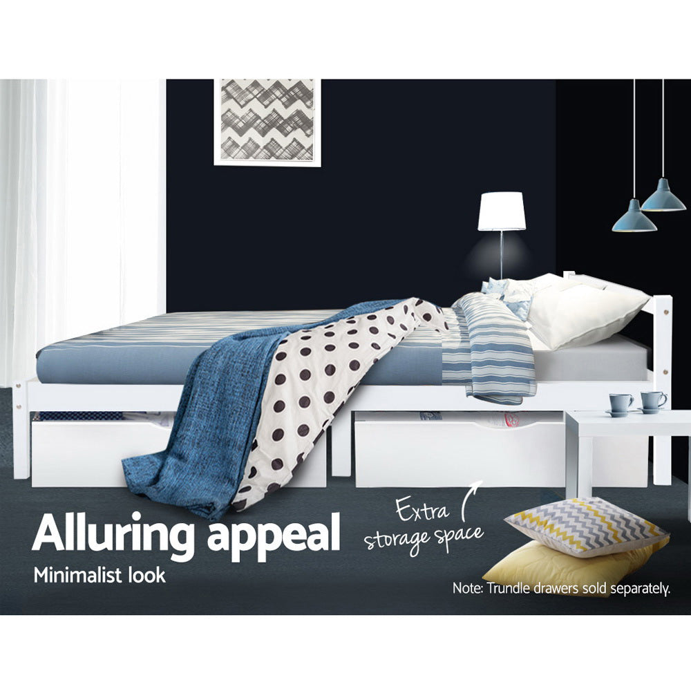 Artiss Bed Frame King Single Size Wooden Mattress Base Timber Platform