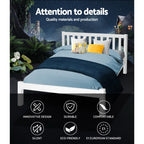 Artiss Double Full Size Wooden Bed Frame SOFIE Pine Timber Mattress Base Bedroom