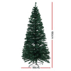 Jingle Jollys Christmas Tree 1.8M LED Xmas trees Optic Fibre Multi Colour
