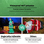 Jingle Jollys Christmas Inflatable Santa Tree 5M Outdoor Xmas Decorations Lights