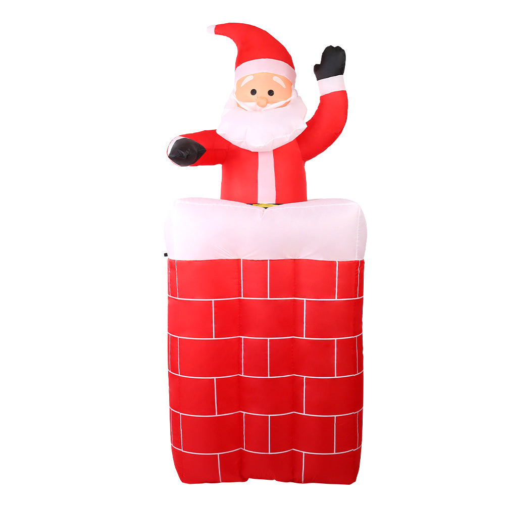 Jingle Jollys Christmas Inflatable Pop Up Santa 1.8M OutdoorDecorations Lights