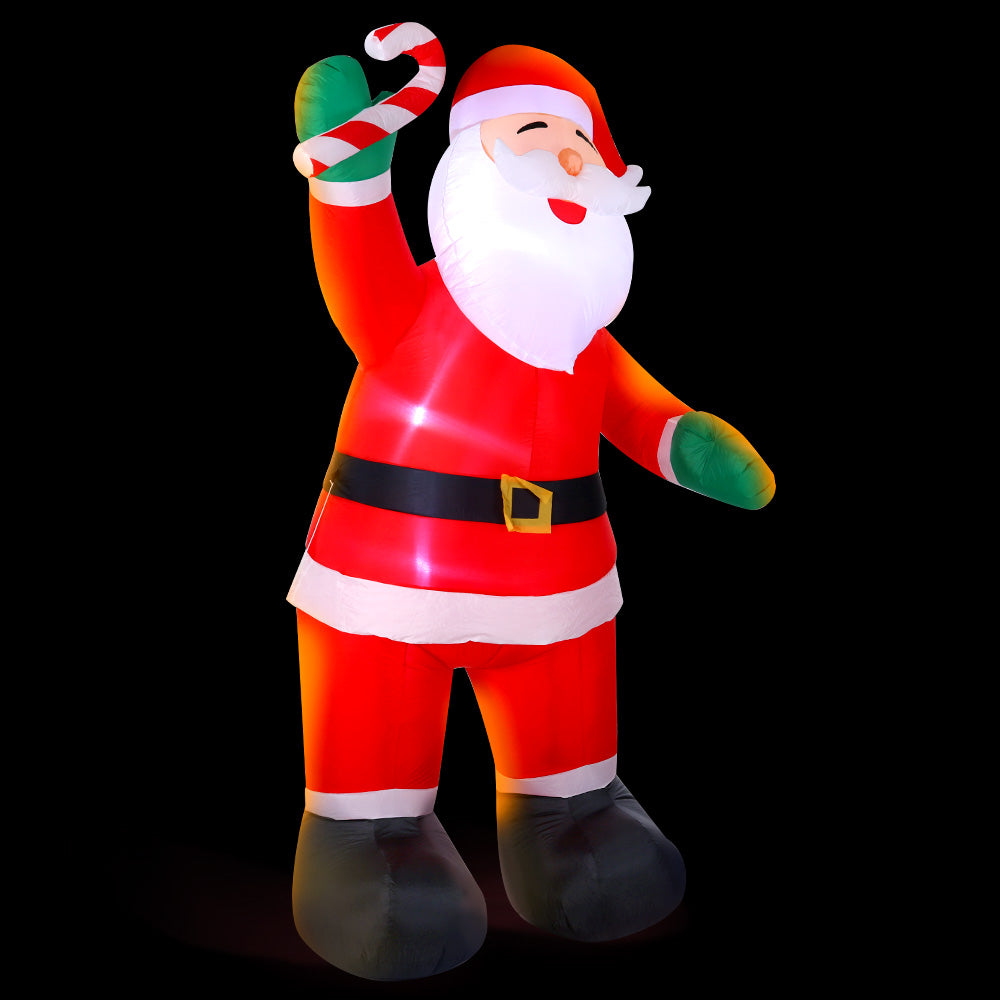 Jingle Jollys Christmas Inflatable Santa 3M Xmas Outdoor Decorations LED Lights