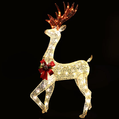 Jingle Jollys Christmas Lights 100 LEDs Fairy Light 156cm Reindeer Decorations